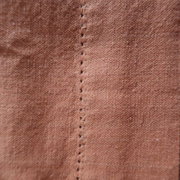 Emerald Brand Hemstitched Tablecloth Linen Blend Pumpkin Color 114" x 66" - Picture 7 of 10